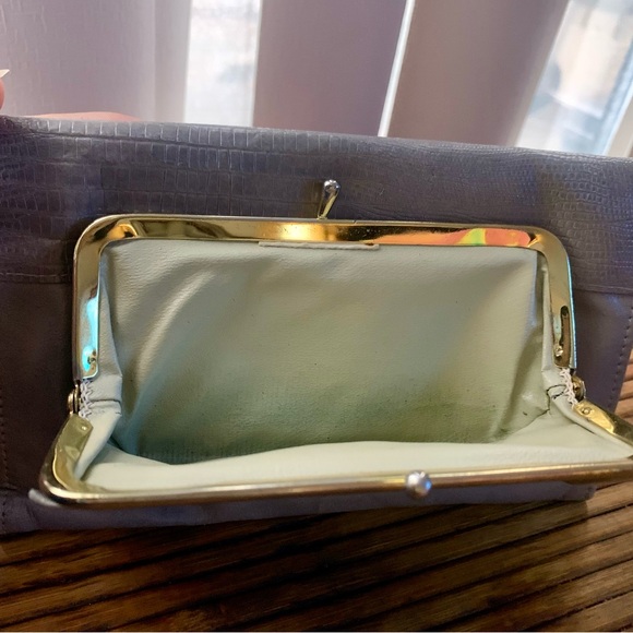 taupe kidskin Vintage leather wallet clutch, Princess Gardner taupe/grey. - Picture 13 of 13